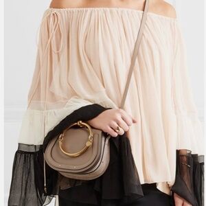 Chloé Fluted Silk-Crepon Blouse (retail price $2,595.00)